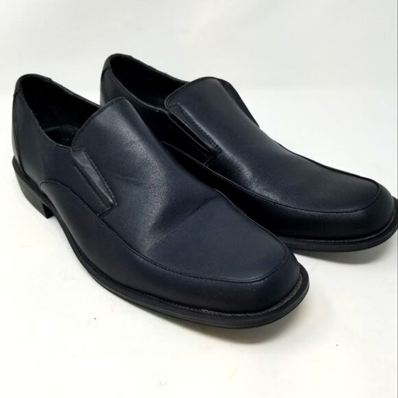 Perry Ellis Portfolio Men's Black Loafers Slip ons Dress Shoes Plugger Size 11.5 - Picture 1 of 10